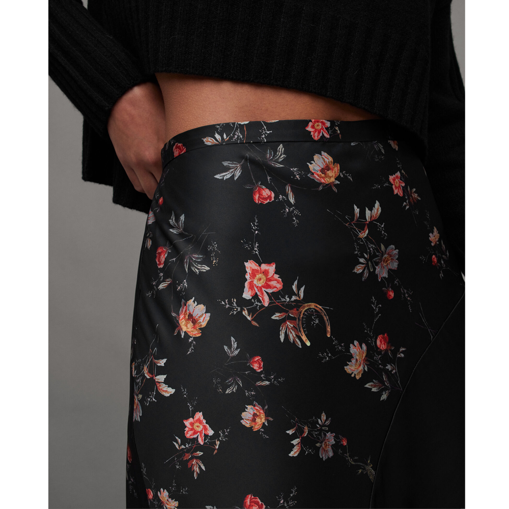 Fall floral print pencil skirt sales